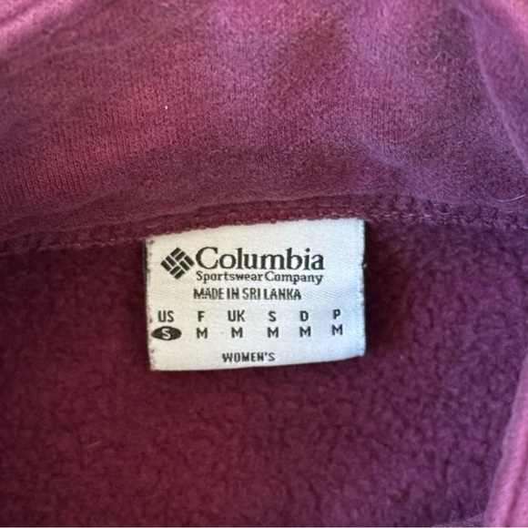 Columbia Benton Springs Purple Full Zip Fleece Sweater Jacket Women’s Size Small - Picture 11 of 15